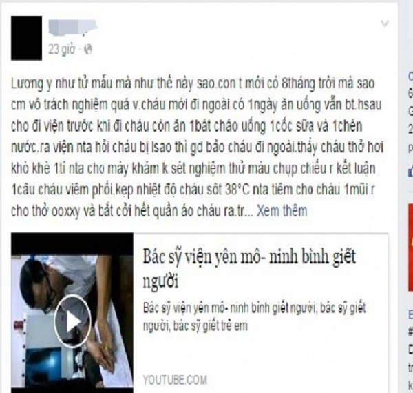 Mẹ trẻ 'tố' bệnh viện tắc trách khiến bé 8 tháng tử vong - ảnh 1