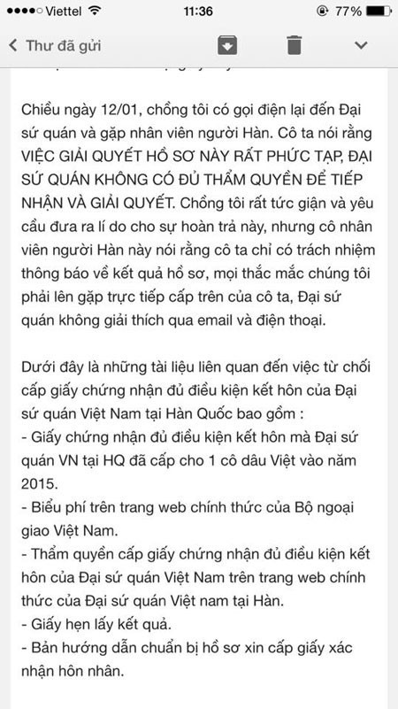 ĐSQ VN tại Hàn Quốc thông báo phí đăng ký kết hôn chênh 1000 USD? - ảnh 1