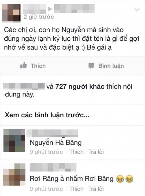 Cười 'bể bụng' với cách đặt tên con sinh đúng dịp rét kỷ kục - ảnh 1