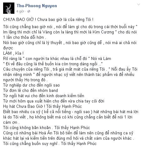 Thu Phương đáp trả scandal Tuấn Hưng nổi giận vụ Nắm lấy tay anh - ảnh 4