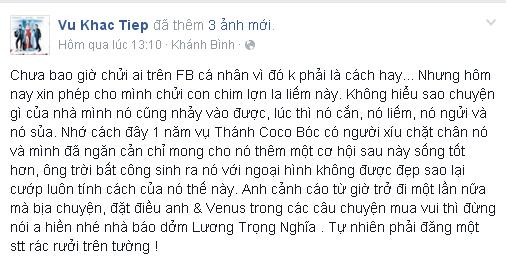 Vì Ngọc Trinh, Vũ Khắc Tiệp 'đe dọa' quản lý của Hoa hậu Kỳ Duyên - ảnh 3