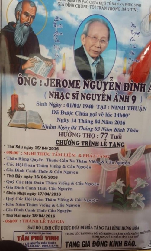 Dàn nghệ sĩ Việt xúc động đến viếng đám tang nhạc sĩ Nguyễn Ánh 9 - ảnh 3