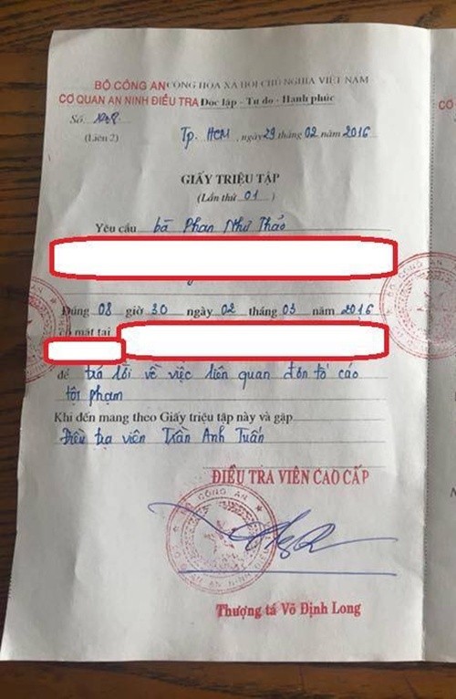Phan Như Thảo tố kẻ dùng người giả danh công an hại vợ chồng cô - ảnh 4