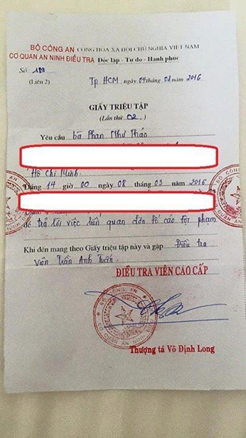 Phan Như Thảo tố kẻ dùng người giả danh công an hại vợ chồng cô - ảnh 5