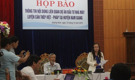 Họp báo về nhà máy thép nghìn tỷ ở Quảng Nam - ảnh 1