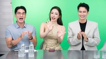 Diễn viên Việt Anh và Quỳnh Nga trong phiên Mega livestream“Đón sóng Vân Đồn, săn tìm báu vật”.