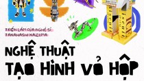 Biến vỏ hộp thành tác phẩm nghệ thuật tại triển lãm "Package Craft" của nghệ sĩ Nhật Bản Takahashi Kazuma