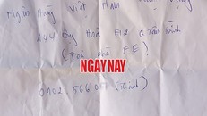 Mẫu giấy mà thanh niên tên Thành đưa cho chị Đài. Ảnh: Tiến Đạt