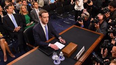 CEO Facebook điều trần trước Quốc hội Mỹ.