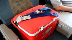 Quả tim được vận chuyển từ Hà Nội vào Huế để ghép cho bệnh nhân. Ảnh: T.T.