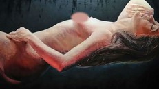 "Giấc ngủ trưa hè" cua Nguyễn Đình Hợp trong triển lãm "Phượng" năm 2017 tại Bảo tàng Mỹ thuật Việt Nam