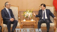 Phó Thủ tướng Trịnh Đình Dũng tiếp ông Rose Sebastian, Giám đốc Hãng Công nghệ INTEC (Cộng hòa Liên bang Đức). Ảnh: Doãn Tấn/TTXVN