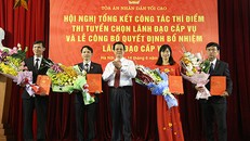 Bốn ứng viên trải qua hai vòng thi để vào vị trí lãnh đạo cấp vụ. Ảnh: Phạm Dự.