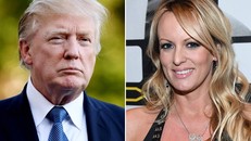 Tổng thống Mỹ Donald Trump (trái) và sao phim khiêu dâm Stormy Daniels. Ảnh: Peolple.