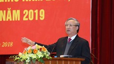 Ông Trần Quốc Vượng, Ủy viên Bộ Chính trị, Thường trực Ban Bí thư phát biểu chỉ đạo hội nghị. (Ảnh: Phương Hoa/TTXVN)