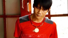 Đối tượng Thái Văn Phúc khi bị lực lượng chức năng bắt giữ.