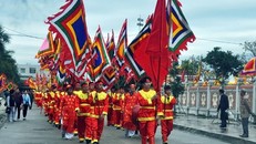 Nghi thức nghinh thần tại Lễ hội đền Xã Tắc 2019. Ảnh: baoquangninh.com.vn