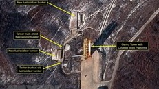 Bãi phóng vệ tinh Dongchang-ri tại Cholsan, tỉnh Bắc Pyongan, Triều Tiên. (Nguồn: Yonhap/TTXVN)