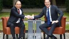 Thủ tướng Nguyễn Xuân Phúc hội đàm với Thủ tướng Mark Rutte trong chuyến thăm chính thức Vương quốc Hà Lan, chiều 10/7/2017, tại thành phố La Haye. Ảnh tư liệu: Thống Nhất/TTXVN