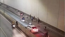 Hiện trường vụ tai nạn thương tâm tại hầm Kim Liên vào ngày 1/5.