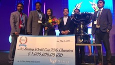 Ảnh :Abivin chiến thắng giải thưởng 1,000,000 USD tại Startup World Cup. Ảnh: Techfest Vietnam.