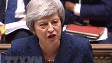 Thủ tướng Anh Theresa May phát biểu tại một phiên họp Hạ viện ở thủ đô London. (Nguồn: AFP/TTXVN)