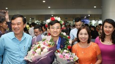 Thí sinh Trịnh Duy Hiếu, THPT chuyên Bắc Giang giành huy chương bạc. (Ảnh: Thanh Tùng/TTXVN)