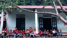 Điểm trường Sảng Pả của Trường Tiểu học Phố Cáo, huyện Đồng Văn, tỉnh Hà Giang. (Ảnh: Trần Quang Vinh/TTXVN)