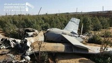 Một máy bay bị bắn hạ. Ảnh minh họa. (Nguồn: Al-Masdar News)