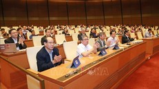 Quốc hội thông qua Luật sửa đổi, bổ sung một số điều của Luật Kiểm toán Nhà nước. Ảnh: Doãn Tấn/TTXVN