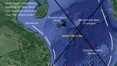 Bản đồ minh họa yêu sách Tứ Sa sai trái của Trung Quốc