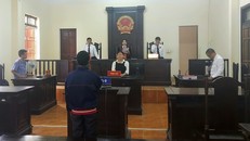 Phiên tòa sơ thẩm tuyên 9 tháng tù không giam giữ đối với bị cáo Nguyễn Văn Châu. Ảnh: Xuân Thời