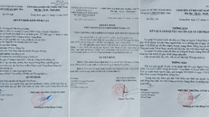 Các Quyết định về việc khởi tố gửi anh Nguyễn Văn Nhanh sau khi livestream chê lãnh đạo Huyện. Ảnh: Xuân Thời