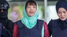 Đoàn Thị Hương sau khi tham dự phiên toà hôm 1/4 vừa qua.