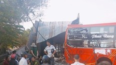 Hiện trường nơi xảy ra vụ tai nạn thương tâm