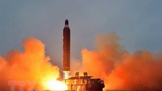 Một vụ thử tên lửa tầm trung Musudan của Triều Tiên tại thị trấn ven biển miền Đông Wonsan ngày 23/6/2016. (Ảnh: Yonhap/TTXVN)