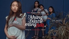Poster của bộ ảnh Shine Academy x Da Mieu, với hình ảnh chủ đạo là những bé gái mang trong mình chiếc bụng bầu