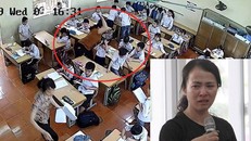  Hình ảnh cô giáo Nguyễn Thị Thu Trang đánh học sinh trong giờ thi cuối kỳ.