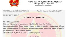 Một tờ "Lệnh bắt tạm giam" giả. Đây là công cụ mà nhiều kẻ xấu sử dụng vào mục đích dạo nạt nạn nhân để lừa đảo.