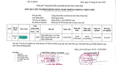 Kết quả xét nghiệm của nữ sinh lớp 12 nghi nhiễm COVID-19 ở Huế.