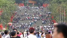 Năm nay, Giỗ Tổ Hùng Vương-lễ hội Đền Hùng không tổ chức phần hội. (Ảnh chỉ mang tính minh họa: PV/Vietnam+)