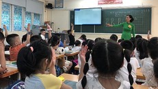 Giờ dạy Học vần tại trường tiểu học Phương Liệt.