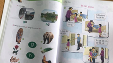 Một bài trong sách giáo khoa Tiếng Việt lớp 1.