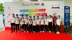 Đội tuyển học sinh quận Ba Đình tham dự Chung kết WRO 2023.