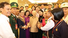 Tổng Bí thư Nguyễn Phú Trọng gặp mặt thân mật Đoàn đại biểu điển hình tiêu biểu toàn quốc trong việc học tập và làm theo tư tưởng, đạo đức, phong cách Hồ Chí Minh năm 2023.