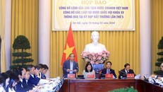 Họp báo công bố lệnh của Chủ tịch nước về công bố Luật Các tổ chức tín dụng sửa đổi.