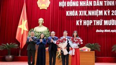 Ông Nghiêm Xuân Cường - Tân Phó Chủ tịch UBND tỉnh Quảng Ninh (thứ 2 từ phải sang).