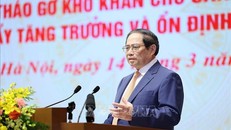 Thủ tướng Phạm Minh Chính phát biểu chỉ đạo Hội nghị triển khai nhiệm vụ điều hành chính sách tiền tệ năm 2024. 