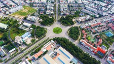 Một góc phường Mỹ Phước - đô thị trung tâm của thành phố Bến Cát, tỉnh Bình Dương.