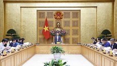 Phó Thủ tướng Trần Lưu Quang, Tổ trưởng Tổ công tác của Thủ tướng Chính phủ để thực hiện Nghị quyết số 110/2023/QH15 chủ trì cuộc họp. 